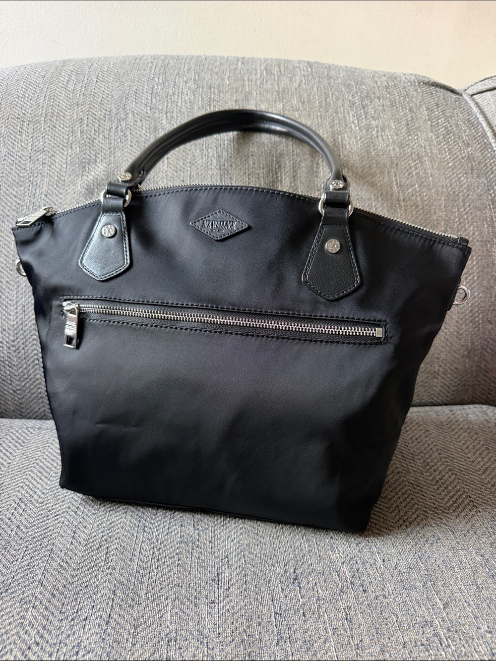 MZ Wallace Chelsea Black Nylon Tote Bag